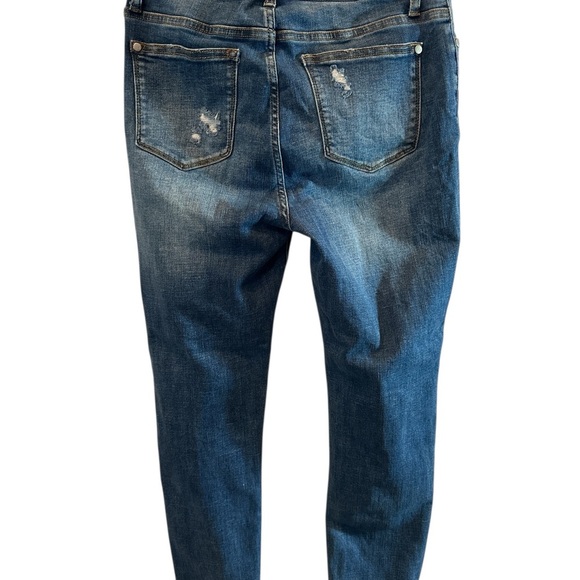 Judy Blue Skinny Fit High Rise Jeans Distressed Stretch Blue Women’s Size 9/29 - Picture 2 of 7